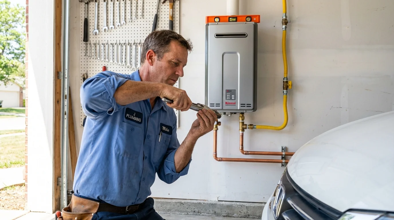 Tankless water heater installation by a Johns Plumbing LLC plumber in Kurtistown